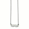 thumbnail image 1 of Chisel Stainless Steel Polished with Blue Carbon Fiber Inlay Rectangle Dog Tag on a 22 inch Cable Chain Necklace, 1 of 2