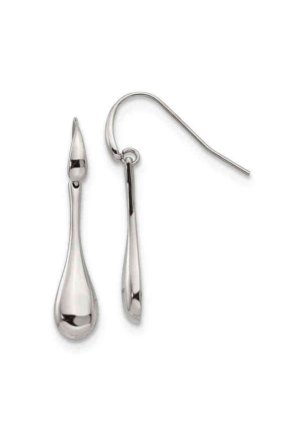 Stainless Steel Polished Shepherds Hook Earrings; for Adults and Teens; for Women and Men