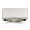 thumbnail image 1 of Stainless Steel Polished Signet Ring Size: 10; for Adults and Teens; for Women and Men, 1 of 7