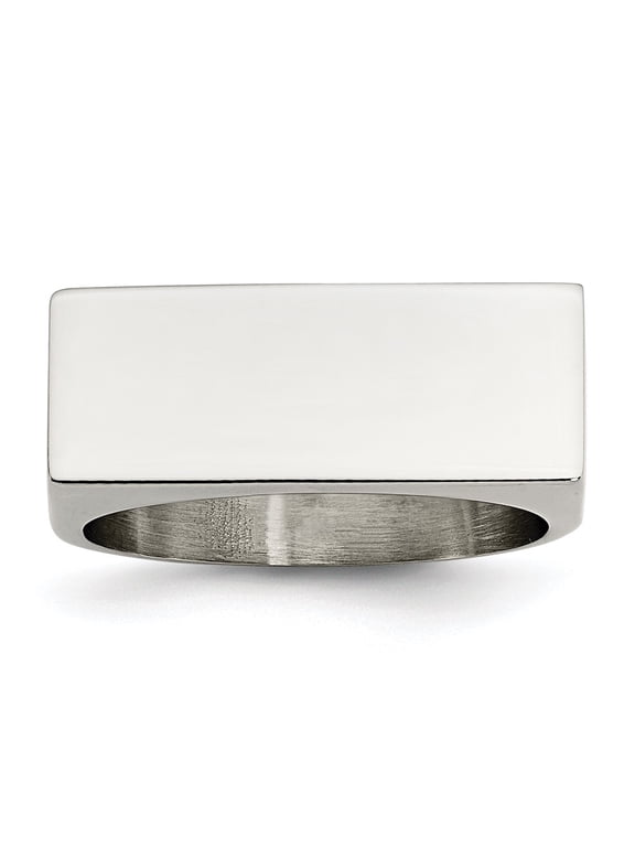 Stainless Steel Polished Signet Ring