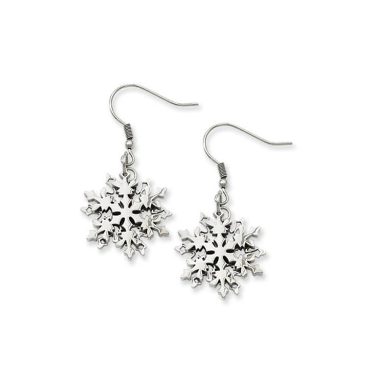 Dangle snowflake shop earrings