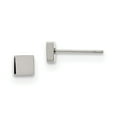 thumbnail image 1 of Stainless Steel Polished Square Post Earrings, 1 of 7