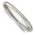 thumbnail image 1 of Stainless Steel Polished Textured Hollow Slip-on Bangle Bracelet 7mm Wide Cuff Bracelet for Women, 1 of 2