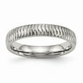thumbnail image 1 of Stainless Steel Polished Textured Ring Size: 7; for Adults and Teens; for Women and Men, 1 of 6