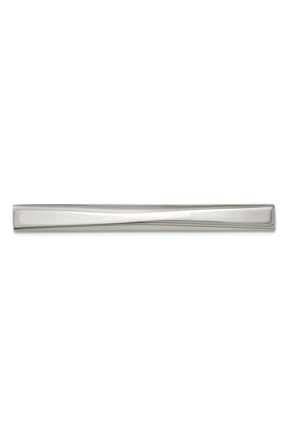 Stainless Steel Polished Tie Bar 50x4mm Wide Tie Clip for Men