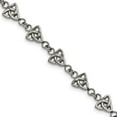 thumbnail image 1 of Stainless Steel Polished Trinity Knot Bracelet - 7 Inch - Measures 9.5mm Wide, 1 of 2