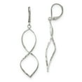 thumbnail image 1 of Stainless Steel Polished Twist Dangle Leverback Earrings; for Adults and Teens; for Women and Men, 1 of 3