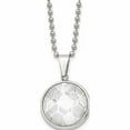 thumbnail image 1 of Stainless Steel Polished With Acrylic Soccer Ball 22In Necklace (22 X 22.81) Made In China -Jewelry By Sweet Pea, 1 of 7
