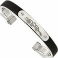 thumbnail image 1 of Stainless Steel Polished With Black Rubber Laser Etched Dragon Bangle Made In China -Jewelry By Sweet Pea, 1 of 7