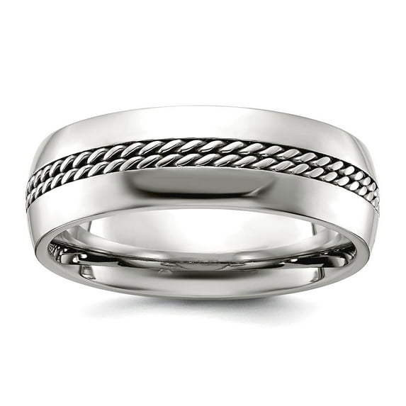Stainless Steel Polished With Chain Bracelet Inlay 7mm Center 9 Inch Link Bracelet for Women and Men