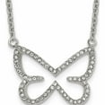 thumbnail image 1 of Stainless Steel Polished With Cz Butterfly 18In Necklace Made In China -Jewelry By Sweet Pea, 1 of 9