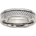 thumbnail image 1 of Stainless Steel Polished With Grey Carbon Fiber Inlay 6mm Band (Size 13) Made In China sr260-13, 1 of 5