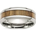 thumbnail image 1 of Stainless Steel Polished With Koa Wood Inlay Enameled 8mm Band (Size 11) Made In China sr400-11, 1 of 5