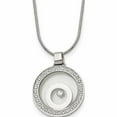 thumbnail image 1 of Stainless Steel Polished With Moving Cz Floating In Glass Circle Necklace Made China -Jewelry By Sweet Pea, 1 of 8