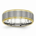 thumbnail image 1 of Stainless Steel Polished Yellow IP Grooved Ring Size: 13; for Adults and Teens; for Women and Men, 1 of 6
