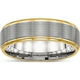 thumbnail image 1 of Stainless Steel Polished Yellow Ip-Plated 6mm Grooved Band (Size 9) Made In China sr551-9, 1 of 5
