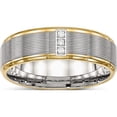 thumbnail image 1 of Stainless Steel Polished Yellow Ip-Plated With Cz 6mm Grooved Band (Size 13) Made In China sr552-13, 1 of 5