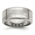 thumbnail image 1 of Stainless Steel Polished and Textured 10mm Band, 1 of 8