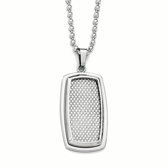 Chisel Stainless Steel Polished Black IP-plated 20.5 inch Link Necklace