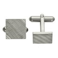 thumbnail image 1 of Stainless Steel Polished and Textured Square Cuff Links, 1 of 6