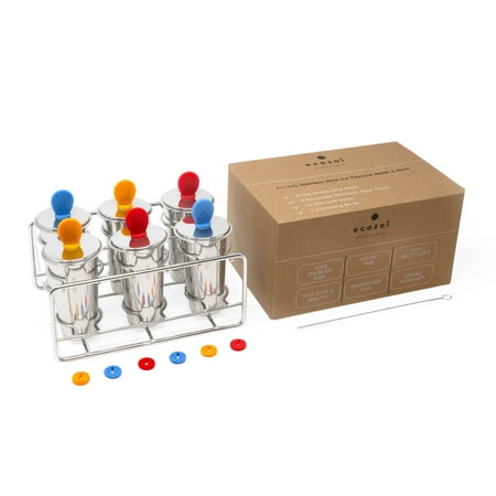 Stainless Steel Popsicle Molds, Round with Stainless Steel Sticks