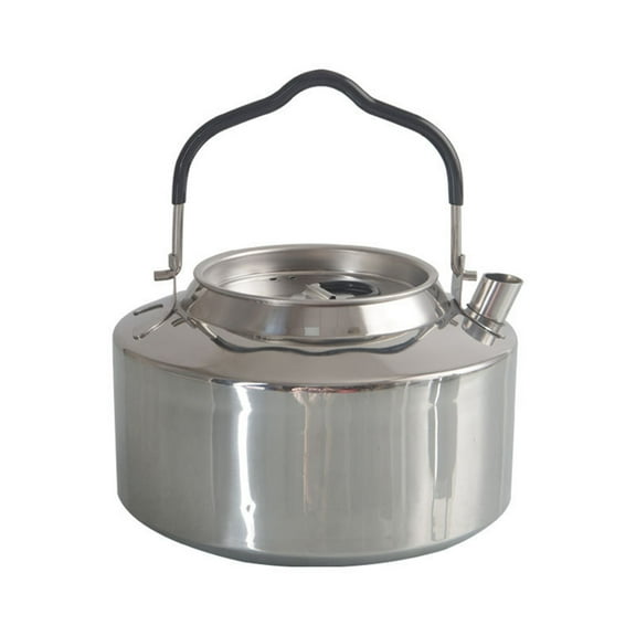 Stainless Steel Portable Camping Kettle for Outdoor Hot Water Boiling Barbecue and Hiking Cooking
