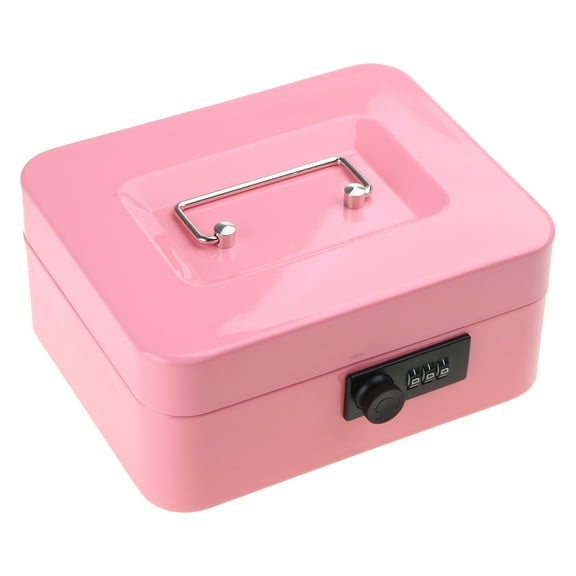Stainless Steel Portable Safe Cash Box Money Piggy Coin Storage Code Lock Safe Boxes for Money Jewelry
