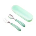 thumbnail image 1 of Stainless Steel Portable Utensil Set with Foldable Fork and Spoon – Compact, Lightweight, Perfect for Outdoor Activities, Travel, and Office Lunches, 1 of 5