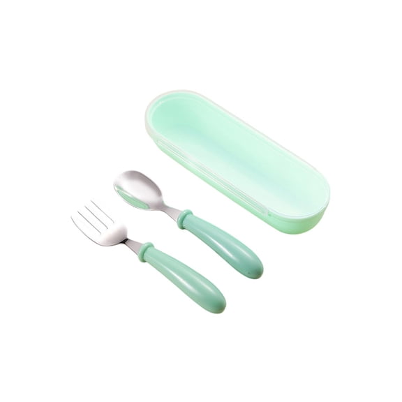 Stainless Steel Portable Utensil Set with Foldable Fork and Spoon – Compact, Lightweight, Perfect for Outdoor Activities, Travel, and Office Lunches