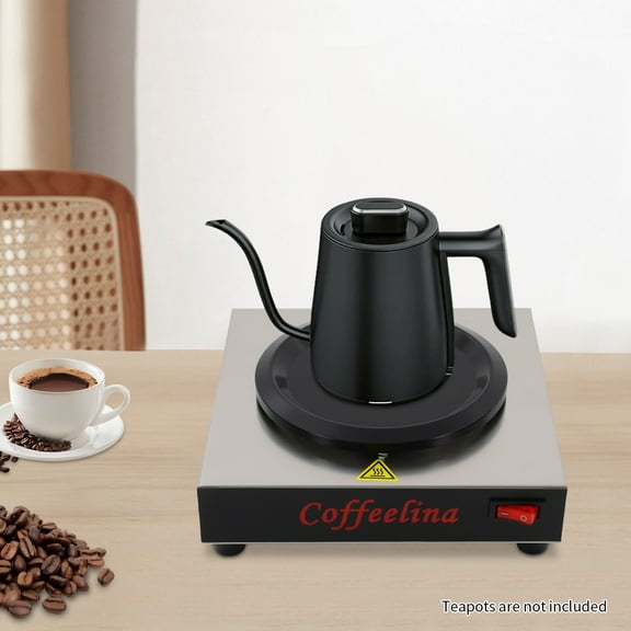 Stainless Steel Portable Warmer for Standard Glass Decanter, Suitable for Cafe, Break Room, Buffet, Event and Commercial Use