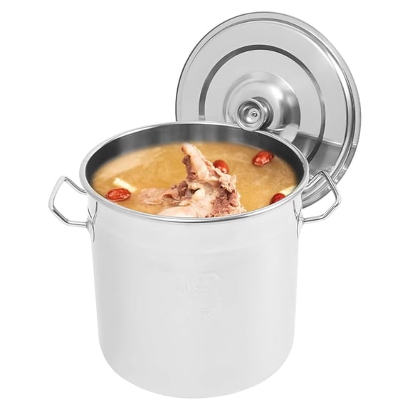 Stainless Steel Pot, 12.68 Quart Large Cooking Pot with Lid Stockpot Heavy Duty Pasta Pot Grade Soup Pot Induction Stew Pot for All Stoves, Store Fruit, Vegetable, Food, Dishwasher Safe
