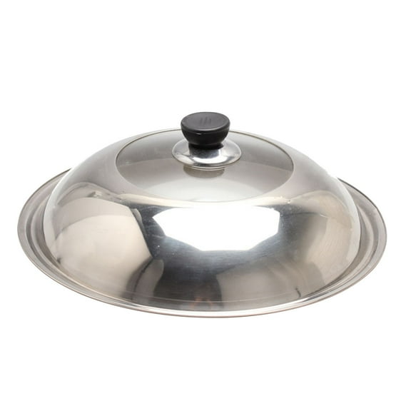 Tineasur Silver Round Stainless Steel Glass Visible Cooking Pot Lid for Home Users 11×11×2.6in