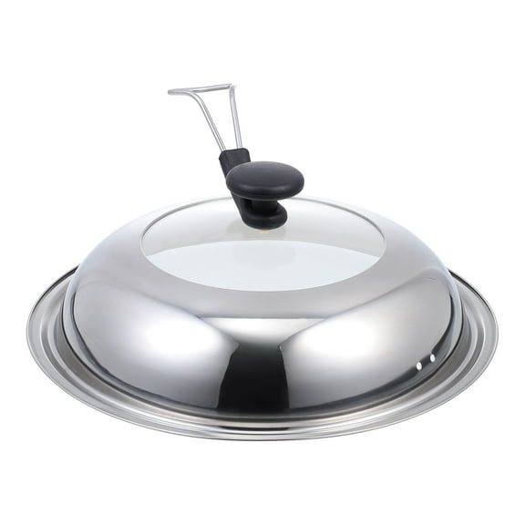 Stainless Steel Pot Lid Cookware Glass 14 Inch for Frying Pan Visible Cooking Cover