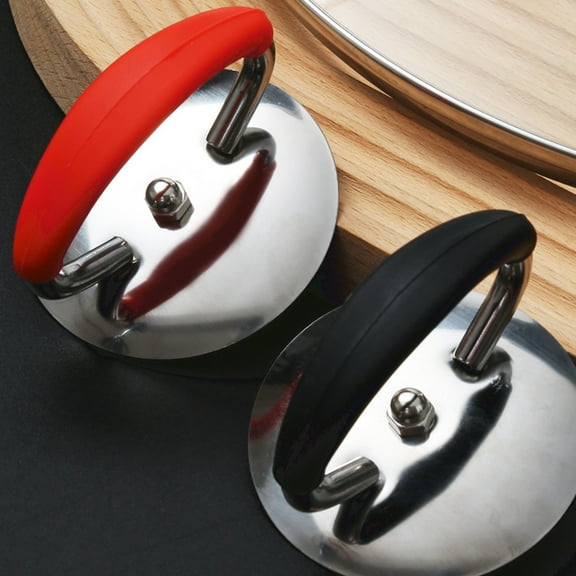 Stainless Steel Pot Lid Handle, Silicone Grip, Heat Resistant Knob, for Frying Pans and Sauce Pots, Red, by FAJHHA