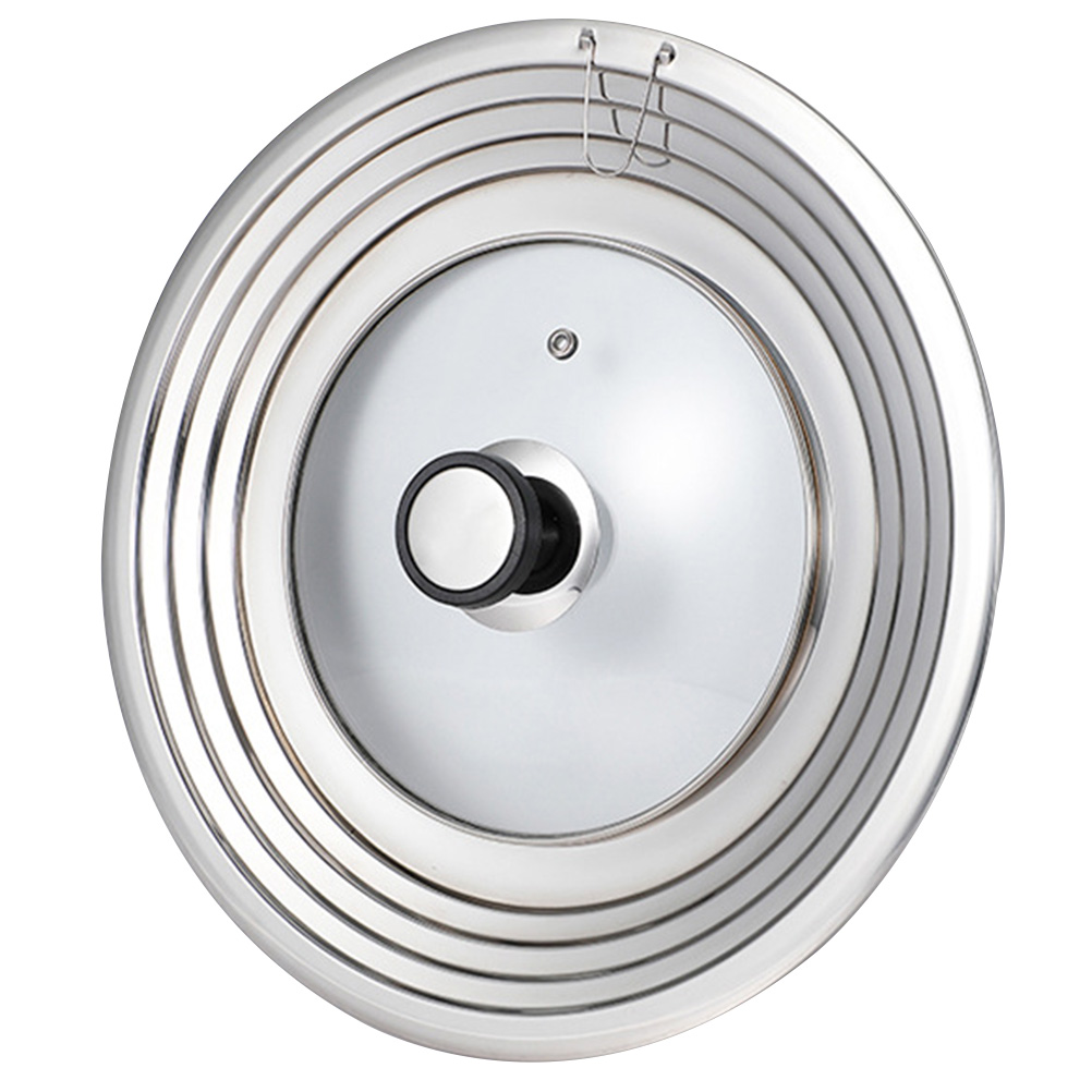Stainless Steel Pot Lid Metal Cooking Utensils Glass Knobs Anti