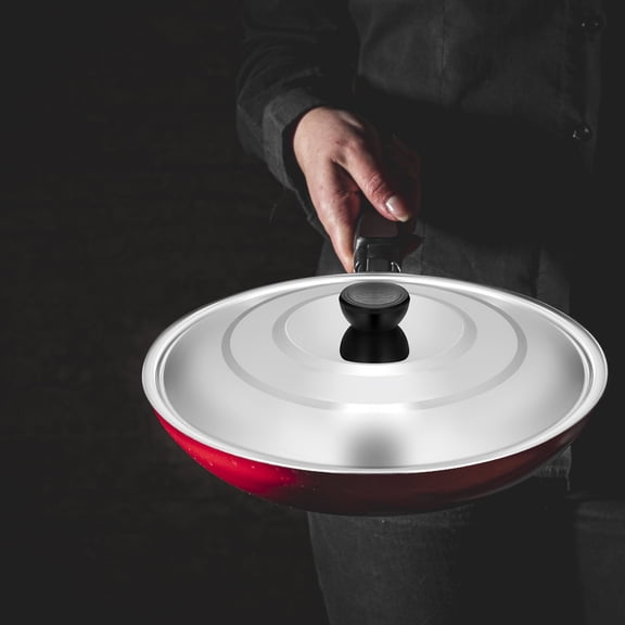 Stainless Steel Pot Lid, Universal Replacement Pan Cover, Round Cookware Lid with Knob for Pans, Skillets, Pots  11.8" Diameter 