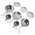 thumbnail image 1 of Stainless Steel Pot Picnic Cooking Utensils Camping Cookware Tool Backpack Barbecue Suite Frying Pans Skillet Travel, 1 of 6