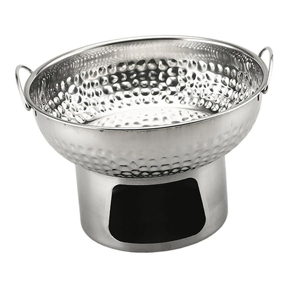 Stainless Steel Pot Small Hotpot Thai Tom Yum Hot Pot Sturdy 18cm Design for Beef Brisket and Fondue