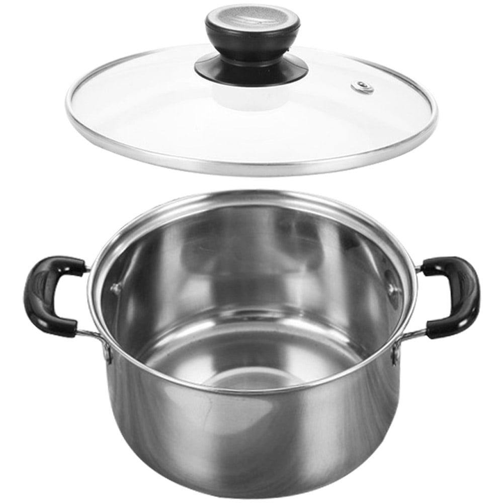 Stainless Steel Pot Soup Pot with Lid Ramen Pot Spaghetti Pot Braiser