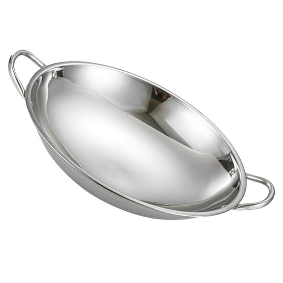 Stainless Steel Wok Pan Hot Pot Cooker Chinese Style Kitchen Cookware Cauldron Pot