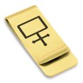 thumbnail image 1 of Stainless Steel Potassium Carbonate Alchemy Symbol Classic Slim Money Clip Credit Card Holder, 1 of 2