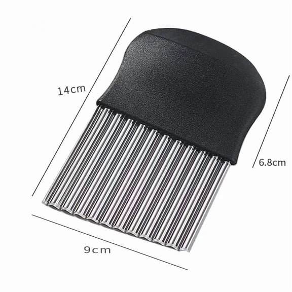 Stainless Steel Potato Chip Slicer Dough Vegetable Fruit Crinkle Wavy Kitchen Knife Cutter Chopper French Fry Maker Tools Gadget