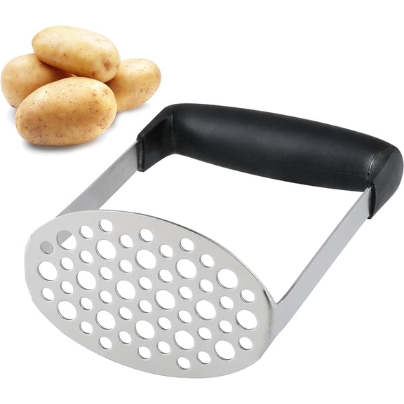 Stainless Steel Potato Masher with Comfortable PP Handle, Durable Kitchen Tool for Mashed Potatoes, Avocado, Guacamole, Fruits, and More, Dishwasher Safe
