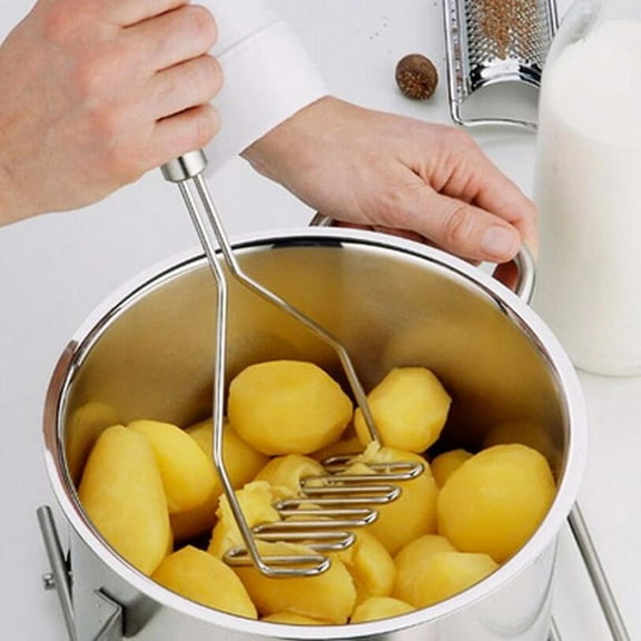 Stainless Steel Potato Rice Masher Press Mashed Potato Wavy Kitchen Cooking Tool