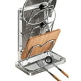 thumbnail image 1 of Stainless Steel Pots Lid Rack Rustproof Cutting Board Holder Multifunctional Wall Mounted Kitchen Organiser Stand, 1 of 8