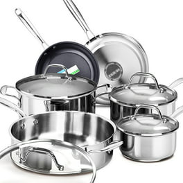  Calphalon 10-Piece Pots and Pans Set, Stainless Steel Kitchen  Cookware with Stay-Cool Handles and Pour Spouts, Dishwasher Safe, Silver :  Everything Else