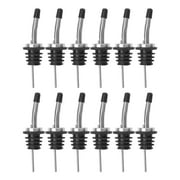 Stainless Steel Pourer Set with Stopper for Liquor Bottles (12 Count)