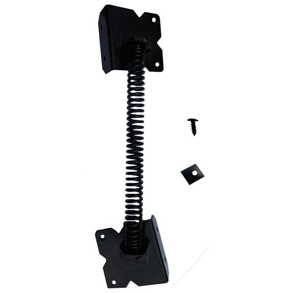 Stainless Steel Powder Coated Self Closing Gate Spring for PVC/Vinyl Gate and Screws-Black