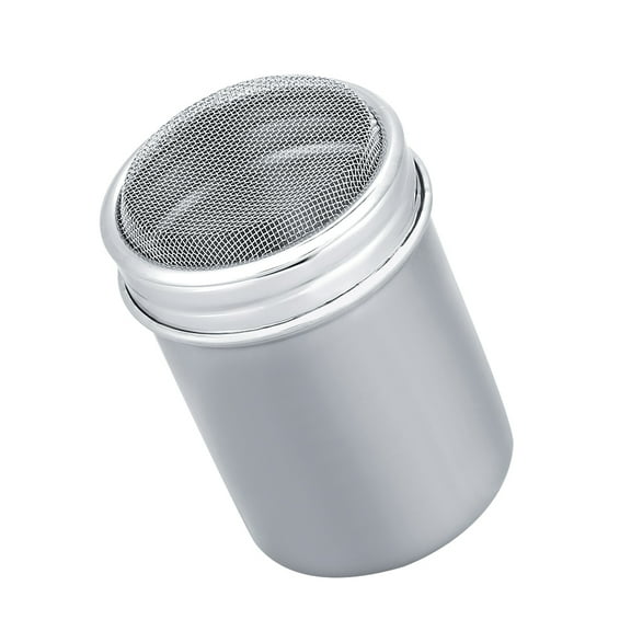 Stainless Steel Powder Sugar Shaker with Lid, Stainless Steel Fine Mesh Powder Shaker for Cornstarch,Coffee,Cocoa Flour and Pepper Powder