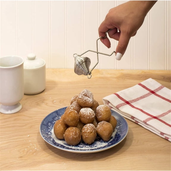Stainless Steel Powdered Sugar Shaker & Flour Duster – Multi-Purpose Dusting Wand for Baking, Sifting, and Precision Dispensing